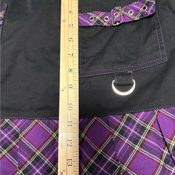 Vintage Tripp NYC Purple Plaid Mini Skirt Y2K Size Large - Picture 2 of 9